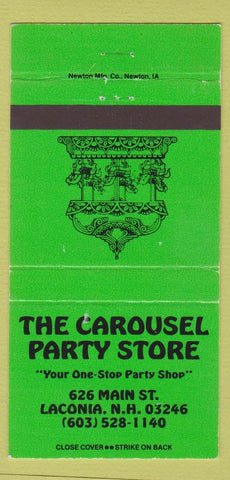 Matchbook Cover - Carousel Party Store Laconia NH 30 Strike