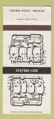 Matchbook Cover - Sob's Speakeasy Crown Point IN 30 Strike