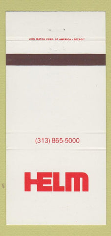 Matchbook Cover - Helm Inc Highland Park MI 30 Strike