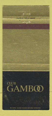 Matchbook Cover - Club Gamboo Denver Colorado 30 Strike
