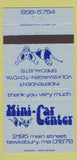 Matchbook Cover - Mini Car Center Tewksbury MA Volkswagen Toyota 30 Strike