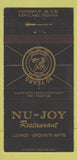 Matchbook Cover - Nu Joy Restaurant Kentland IN 30 Strike