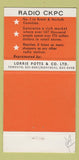Matchbook Cover - CKPC Radio Brantford ON 30 Strike