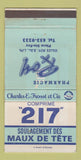 Matchbook Cover - Roy Pharmacy Place Ste Foy QC WEAR 30 Strike