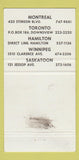 Matchbook Cover - Russel Steel Montreal Toronto Hamilton Winnipeg 30 Strike