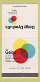 Matchbook Cover - Geigy Dyestuffs Montreal Toronto 30 Strike