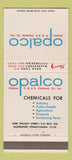 Matchbook Cover - Opalco Chemical McKeesport PA 30 Strike