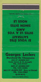 Matchbook Cover - Georges Leclerc Quebec QC 30 Strike