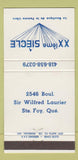 Matchbook Cover - Xxieme Siecle Ste Foy QC 30 Strike