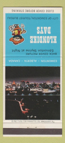 Matchbook Cover - Klondike Days Edmonton AB tourism 30 Strike