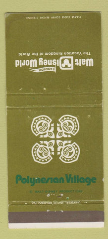 Matchbook Cover - Polynesian Village Walt Disney World WEAR 30 Strike