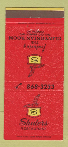 Matchbook Cover - Shulers Restaurant Clinton MD 30 Strike