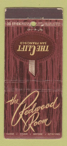 Matchbook Cover - Clift Redwood Room San Francisco CA 30 Stick