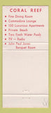 Matchbook Cover - Coral Reef Motor Inn St Petersburg FL 30 Strike