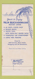 Matchbook Cover - Palm Beach Hawaiian Motor Lodge Palm Beach FL 30 Strike