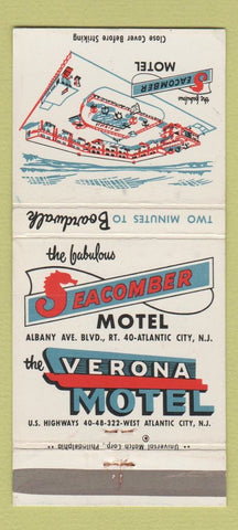 Matchbook Cover - Seacomber Motel Atlantic City NJ 30 Strike