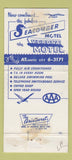 Matchbook Cover - Seacomber Motel Atlantic City NJ 30 Strike