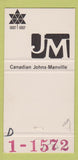 Matchbook Cover - Canadian Johns Manville Toronto ON Insulation 30 Strike