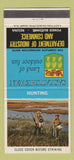 Matchbook Cover - Saskatchewan Tourism SK hunting 30 Strike