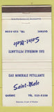 Matchbook Cover - Eau Minerale Petillante Saint Malo QC 30 Strike