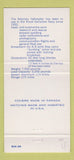 Matchbook Cover - Sikorsky Helicopter Royal Canadian Navy 30 Strike