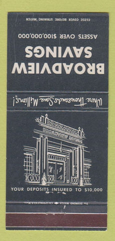 Matchbook Cover - Broadview Savings  30 Strike
