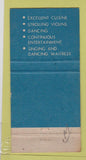 Matchbook Cover - Flamenco Supper Club Miami FL Les Violins 30 Strike
