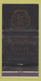 Matchbook Cover - Heidelberg House Montreal QC WORN 30 Strike