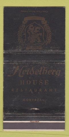 Matchbook Cover - Heidelberg House Montreal QC WORN 30 Strike