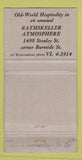 Matchbook Cover - Heidelberg House Montreal QC WORN 30 Strike