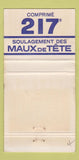 Matchbook Cover - 217 Pharmacy Lacordaire ST Leonard QC WORN 30 Strike