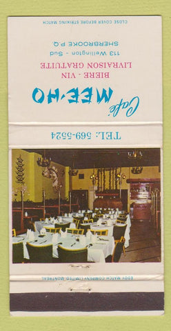Matchbook Cover - Cafe Mee Ho Sherbrooke QC 30 Strike