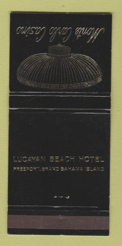 Matchbook Cover - Monte Carlo Casino Lucayan Hotel Freeport Bahamas 30 Strike