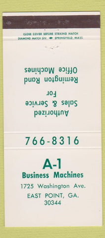 Matchbook Cover - A1 Business Machines East Point GA Remington Rand 30 Strike