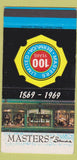 Matchbook Cover - Masters of Bermuda 1969 SAMPLE 30 Strike