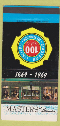 Matchbook Cover - Masters of Bermuda 1969 SAMPLE 30 Strike