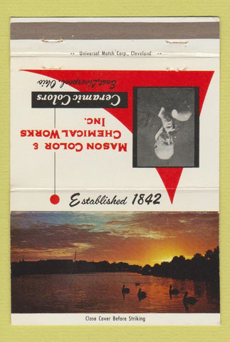 Matchbook Cover - Mason Color Chemical Works East Liverpool OH 40 Strike