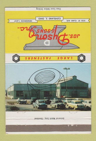 Matchbook Cover - Jos Dyson Sons Cleveland OH fasteners 40 Strike