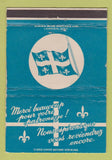 Matchbook Cover - Canada QC French Thanks Come Again WEAR 40 Strike