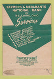 Matchbook Cover - Farmers Merchants Bank Bellaire OH 40 Strike
