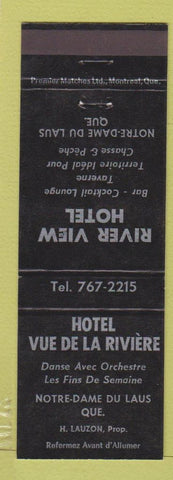Matchbook Cover - Hotel Vue De La Riviere Notre Dame Du Laus QC