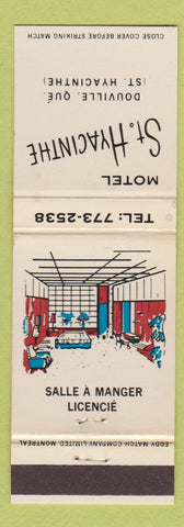 Matchbook Cover - Motel St Hyacinthe QC