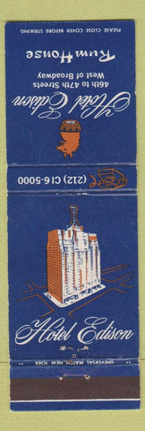 Matchbook Cover - Hotel Edison New York City