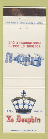 Matchbook Cover - Hotel Motel Le Dauphin Drummondville QC