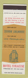 Matchbook Cover - Hotel Syracuse NY