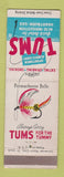 Matchbook Cover - Tums Antacid Fishing Flies Parmacheene Belle