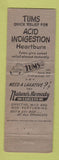 Matchbook Cover - Tums Antacid Fishing Flies Parmacheene Belle