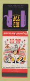 Matchbook Cover - Big Top Sandwich Shops