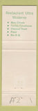 Matchbook Cover - Restaurant Macchand Lac St Jean QC