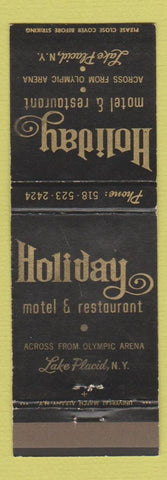 Matchbook Cover - Holiday Motel Restaurant Lake Placid NY WEAR